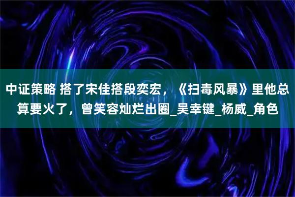 中证策略 搭了宋佳搭段奕宏，《扫毒风暴》里他总算要火了，曾笑容灿烂出圈_吴幸键_杨威_角色